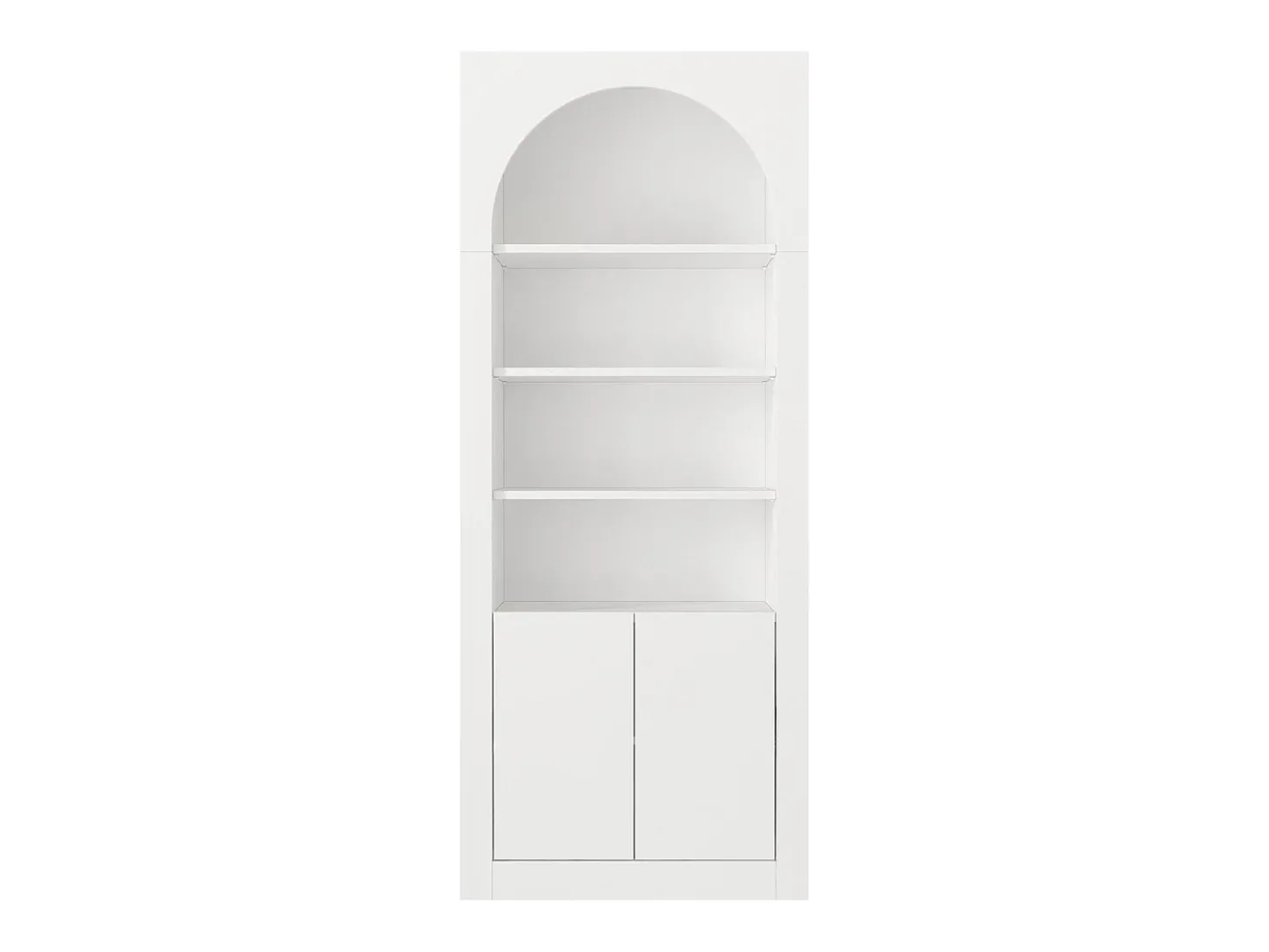 Estante com 4 nichos e 2 portas - Branco - CYMORA
