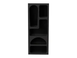 Estante com 5 nichos estilo contemporâneo preto - LUELA
