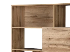Estante com 2 portas e 8 nichos - Cor natural clara - CEVANIA