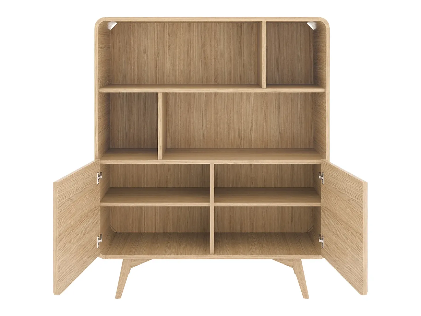 Estante com 2 portas e 4 nichos - Natural - JALEMO