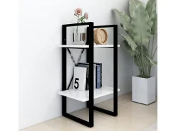 Estante com 2 prateleiras 40x30x70 cm derivados madeira branco