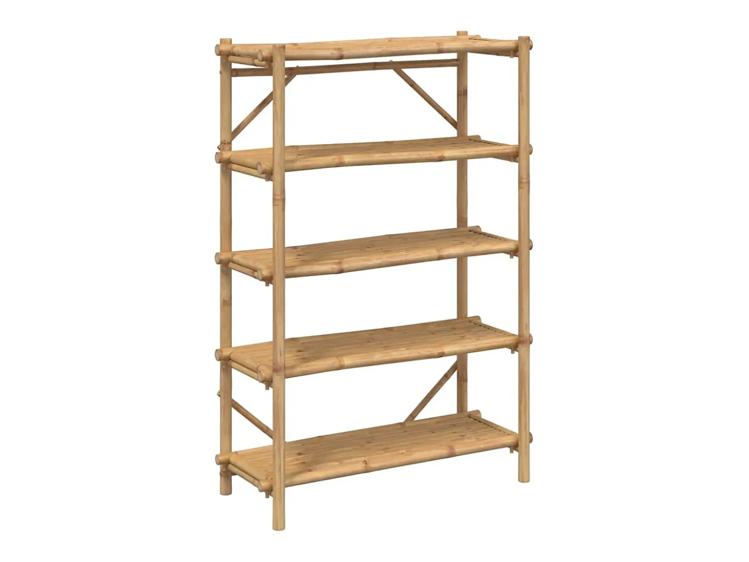 Estante com 5 prateleiras 100x40x150 cm bambu PT450664