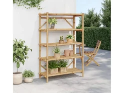 Estante com 5 prateleiras 100x40x150 cm bambu PT450664