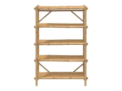 Estante com 5 prateleiras 100x40x150 cm bambu PT450664