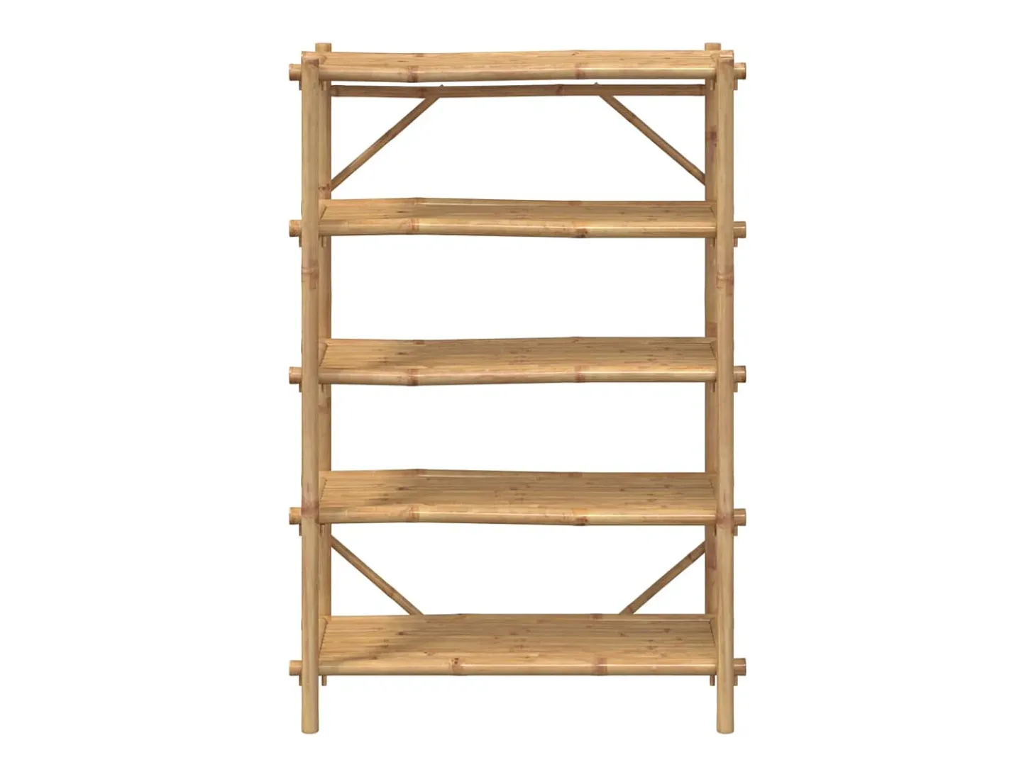Estante com 5 prateleiras 100x40x150 cm bambu PT450664
