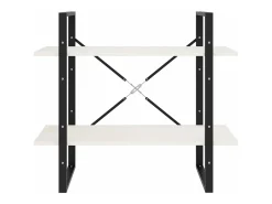 Estante com 2 prateleiras 80x30x70 cm pinho maciço branco