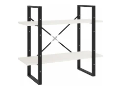 Estante com 2 prateleiras 80x30x70 cm pinho maciço branco