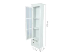 Estante com 3 prateleiras elegante madeira branco