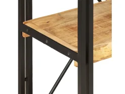 Estante com 3 prateleiras 60x30x80 cm madeira mangueira maciça PT666709