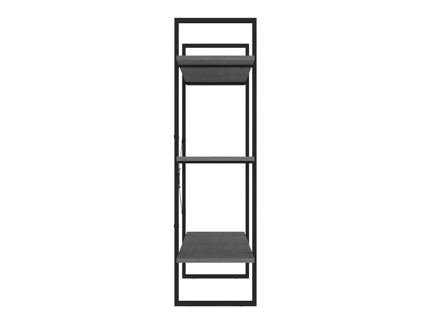 Estante com 3 prateleiras 100x30x105 cm pinho maciço cinzento