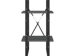 Estante com 2 prateleiras 40x30x70 cm pinho maciço cinzento PT595609