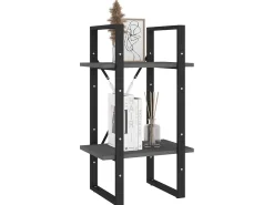Estante com 2 prateleiras 40x30x70 cm pinho maciço cinzento PT595609