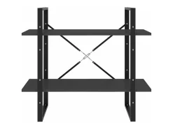 Estante com 2 prateleiras 80x30x70 cm derivados madeira cinza