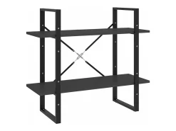 Estante com 2 prateleiras 80x30x70 cm derivados madeira cinza