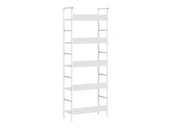 Estante com 5 prateleiras derivados de madeira branco