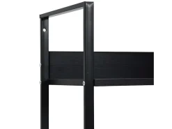 Estante com 5 prateleiras derivados de madeira preto PT687668