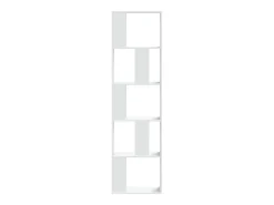 Estante com 5 prateleiras derivados de madeira branco PT629232