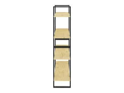 Estante com 4 prateleiras 100x30x140 cm pinho maciço castanho