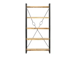 Estante com 5 prateleiras 90x30x180cm madeira mangueira maciça PT852820