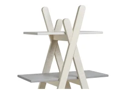 Estante com 4 prateleiras brancas/cinzentas 80x146 cm