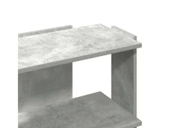 Estante com 3 prateleiras derivados de madeira cinzento cimento