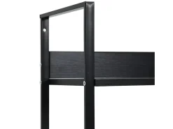 Estante com 3 prateleiras derivados de madeira preto PT944442