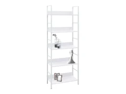 Estante com 5 prateleiras derivados de madeira branco PT892108