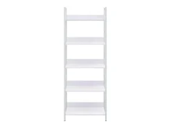 Estante com 5 prateleiras derivados de madeira branco PT892108