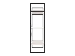Estante com 3 prateleiras 100x30x105 cm pinho maciço branco
