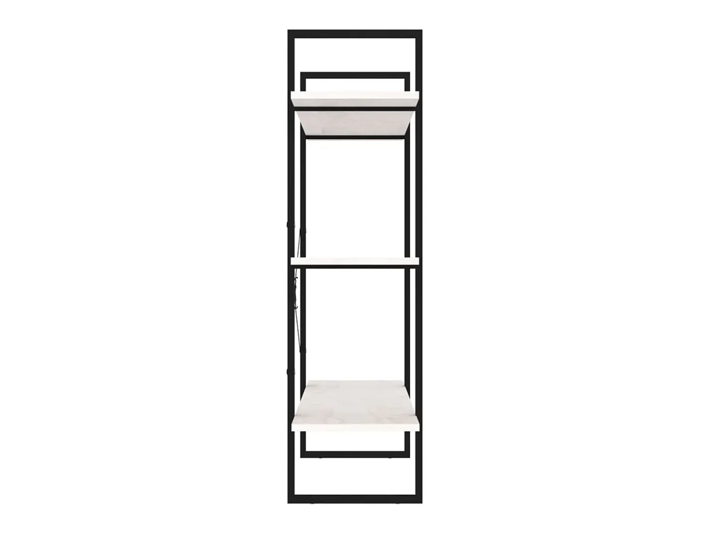Estante com 3 prateleiras 100x30x105 cm pinho maciço branco