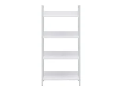 Estante com 4 prateleiras derivados de madeira branco PT600516