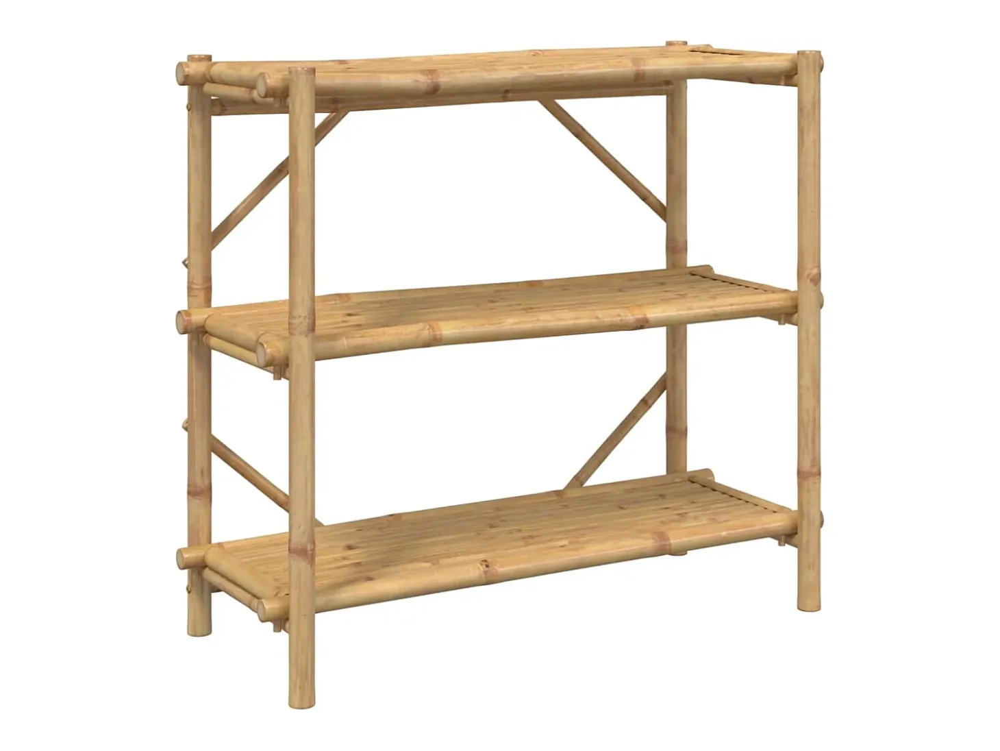 Estante com 3 prateleiras 100x40x90 cm bambu