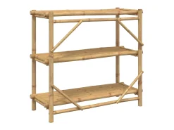 Estante com 3 prateleiras 100x40x90 cm bambu