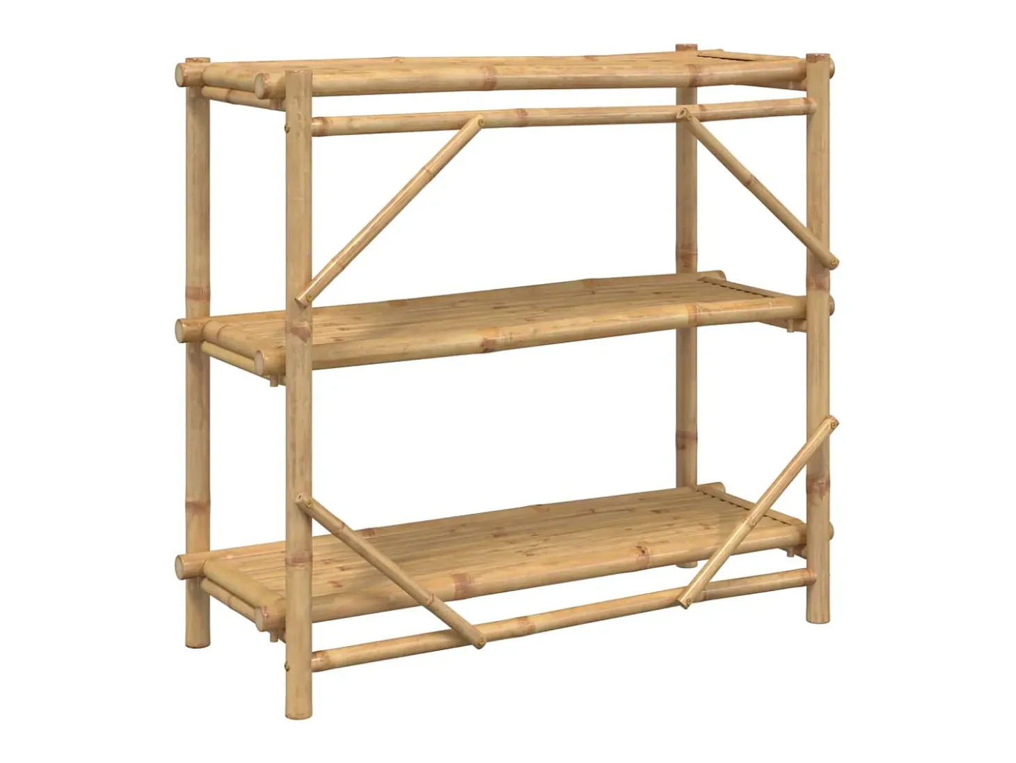 Estante com 3 prateleiras 100x40x90 cm bambu