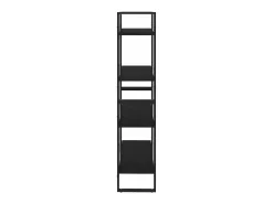 Estante com 4 prateleiras 80x30x140 cm pinho maciço preto