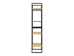Estante com 4 prateleiras 60x30x140 cm pinho maciço castanho