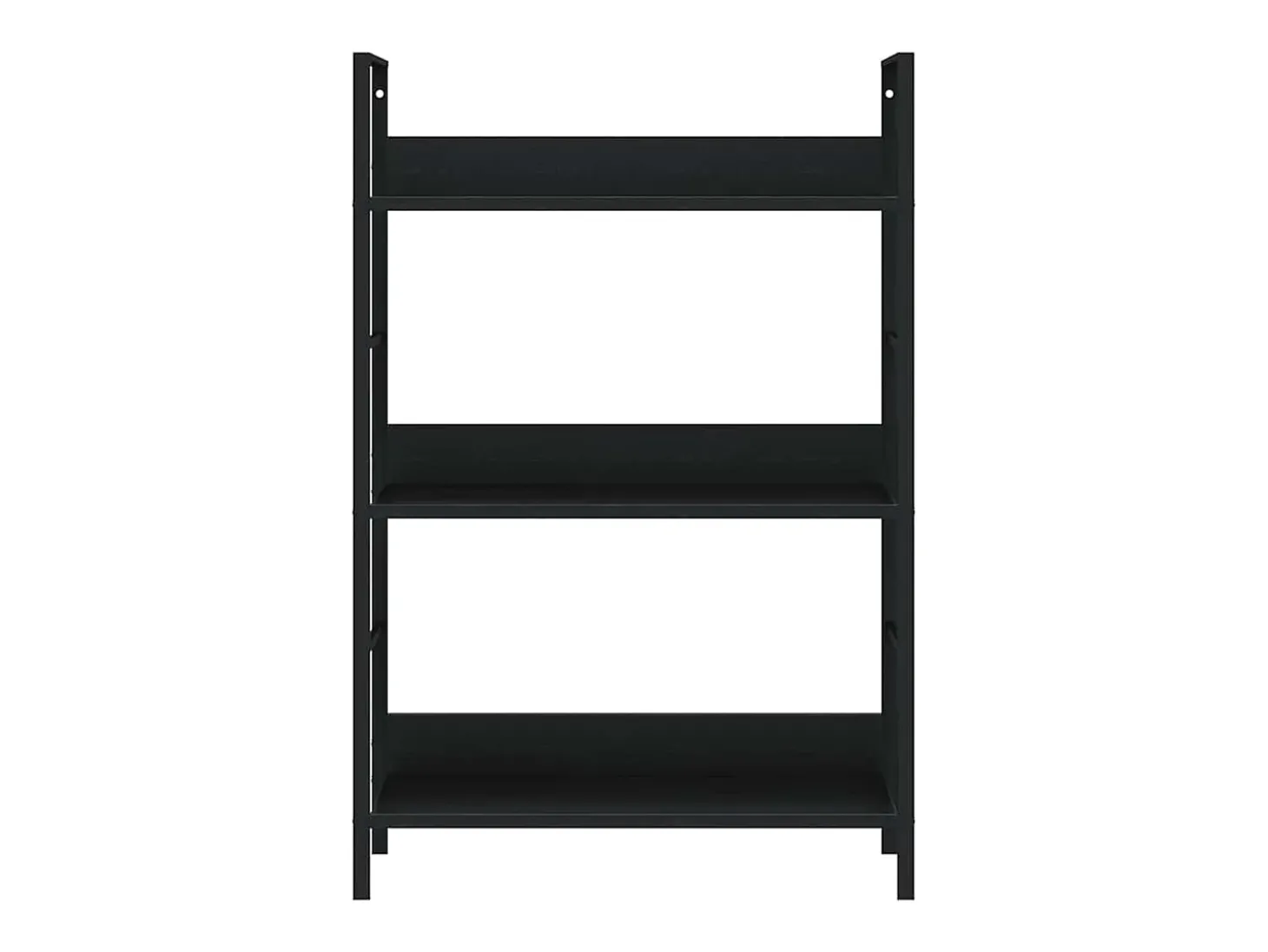 Estante com 3 prateleiras derivados de madeira preto