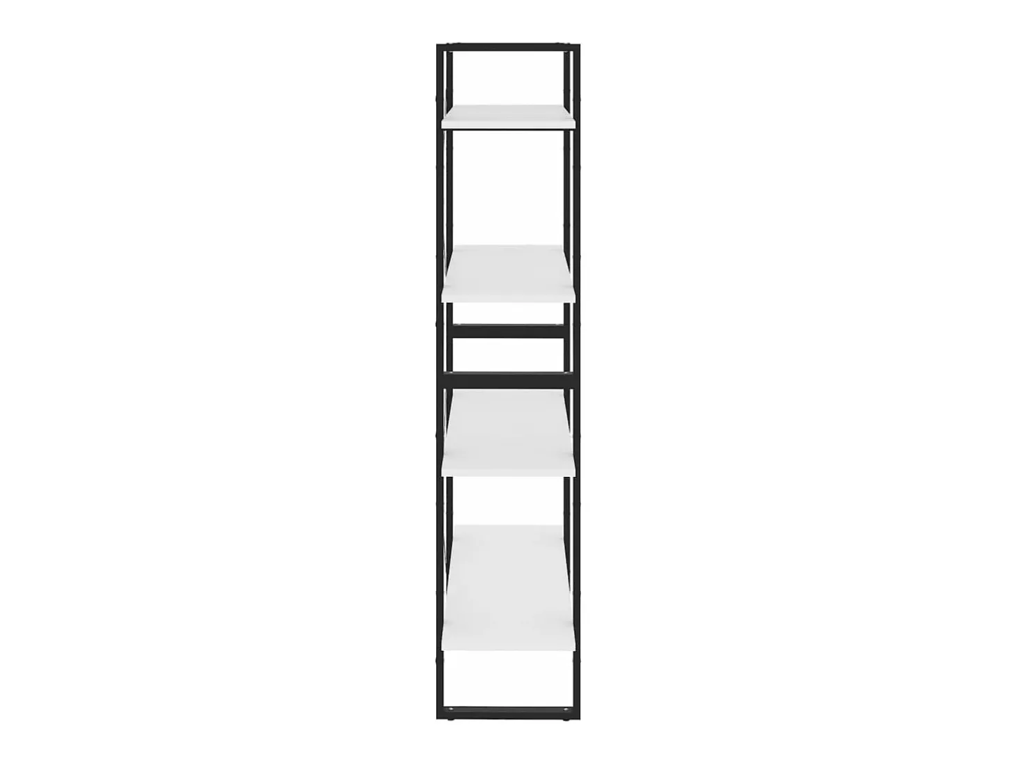 Estante com 4 prateleiras 80x30x140 cm derivados madeira branco