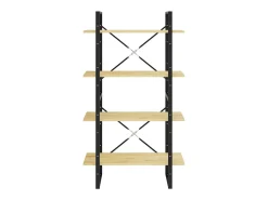 Estante com 4 prateleiras 80x30x140 cm pinho maciço