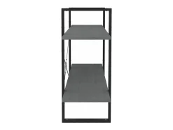 Estante com 2 prateleiras 100x30x70 cm pinho maciço cinzento