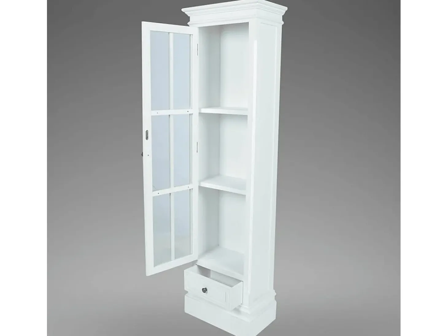 Estante com 3 prateleiras elegante madeira branco PT304287