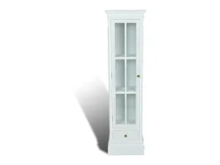 Estante com 3 prateleiras elegante madeira branco PT304287