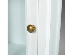 Estante com 3 prateleiras elegante madeira branco PT304287
