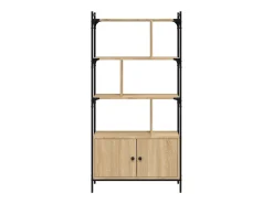 Estante com portas em carvalho Sonoma 76,5x30x154,5 cm, madeira engenheirada