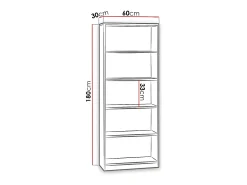Estante Comfivo 164, Aberto, Placa de aglomerado laminado, 18x6x3cm