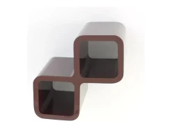 Estante cubo 16,5x32x20 cm castanho escuro retro