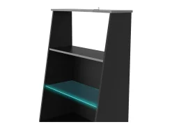 Estante Dbenite, Estante para jogos, Estante, Biblioteca, 72x34 h185 cm, Preto