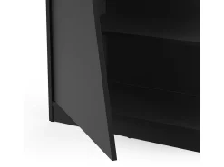 Estante Dbenite, Estante para jogos, Estante, Biblioteca, 72x34 h185 cm, Preto