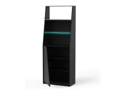 Estante Dbenite, Estante para jogos, Estante, Biblioteca, 72x34 h185 cm, Preto