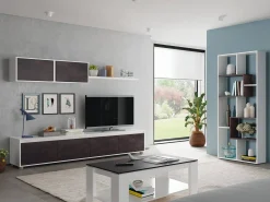 Estante Ddemira, Estante multiposições com 8 compartimentos, Estante de escritório, Prateleira divisória, 80x25h180 cm, Branco e Ã